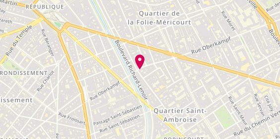 Plan de Le Verre Volé, 38 Rue Oberkampf, 75011 Paris