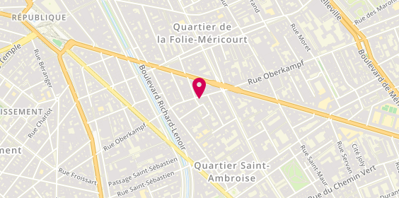 Plan de Le Repaire de Bacchus, 56 Rue Oberkampf, 75011 Paris