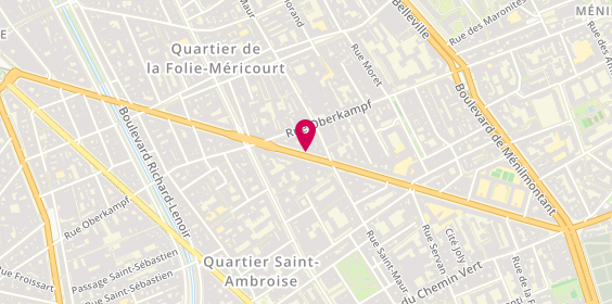 Plan de Les Domaines Qui Montent, 51 Avenue République, 75011 Paris