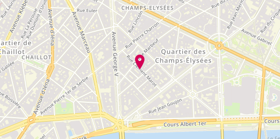 Plan de Vignon Primeurs, 13 Rue Clément Marot, 75008 Paris