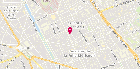 Plan de La Fromagerie Goncourt, 1 Rue Abel Rabaud, 75011 Paris