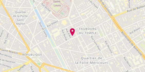 Plan de Nicolas Temple Faubourg, 61 Rue du Faubourg du Temple, 75010 Paris
