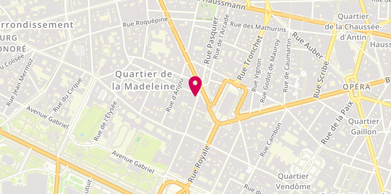 Plan de La Cave de la Madeleine, 45 Rue Boissy d'Anglas, 75008 Paris