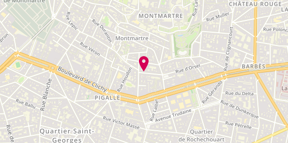 Plan de La Cave de Fantômas, 62 Rue d'Orsel, 75018 Paris
