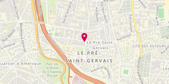 Plan de Nicolas Pre Saint Gervais, 72 Rue André Joineau, 93310 Le Pré-Saint-Gervais
