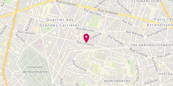 Plan de L'Antidote - Vins & Spiritueux, 90 Rue Lamarck, 75018 Paris