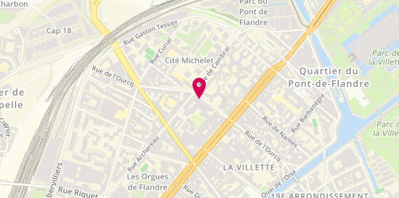 Plan de Franprix, 89 Rue de l'Ourcq, 75019 Paris