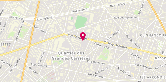 Plan de La Palette des Vins, 185 Bis Rue Ordener, 75018 Paris