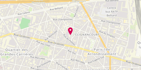Plan de Vinum Picatum, 7 Rue Letort, 75018 Paris