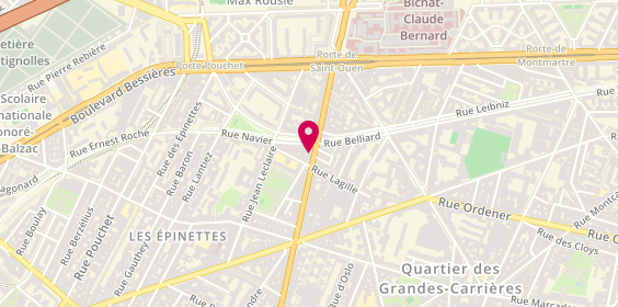 Plan de Nicolas Saint Ouen, 121 avenue de Saint-Ouen, 75017 Paris