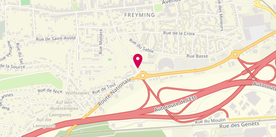Plan de Rouge et Blanc, 23 avenue de la République, 57800 Freyming-Merlebach