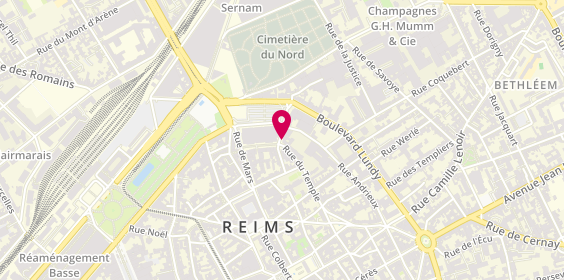 Plan de Club Tresors Distribution, 2 Rue Olivier Métra, 51100 Reims