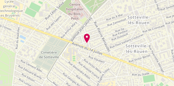 Plan de La Centrale des Vins, 14 Rue Louis Ruquier, 76300 Sotteville-lès-Rouen