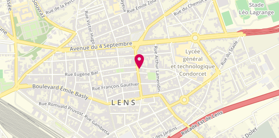 Plan de Les Vins Gourmands, 40 Rue René Lanoy, 62300 Lens
